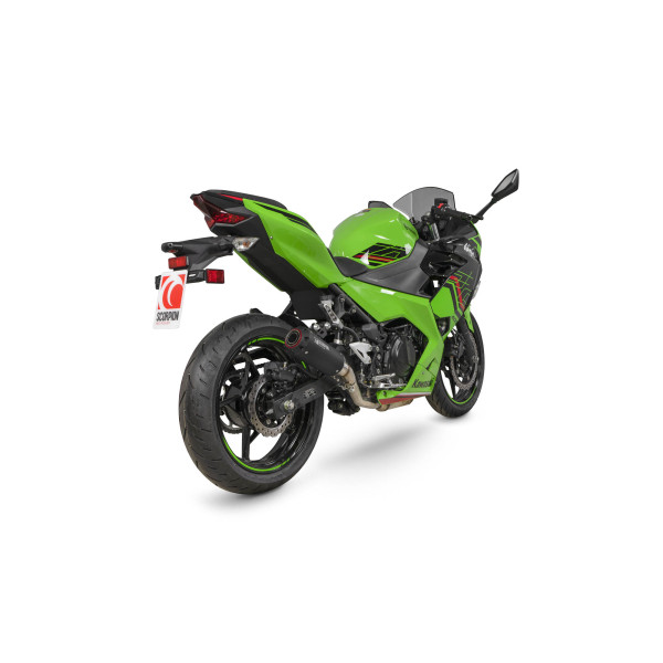 Scorpion Exhaust Kawasaki Ninja 400 2018 - 2023 Red Power Slip-on Black Ceramic Sleeve